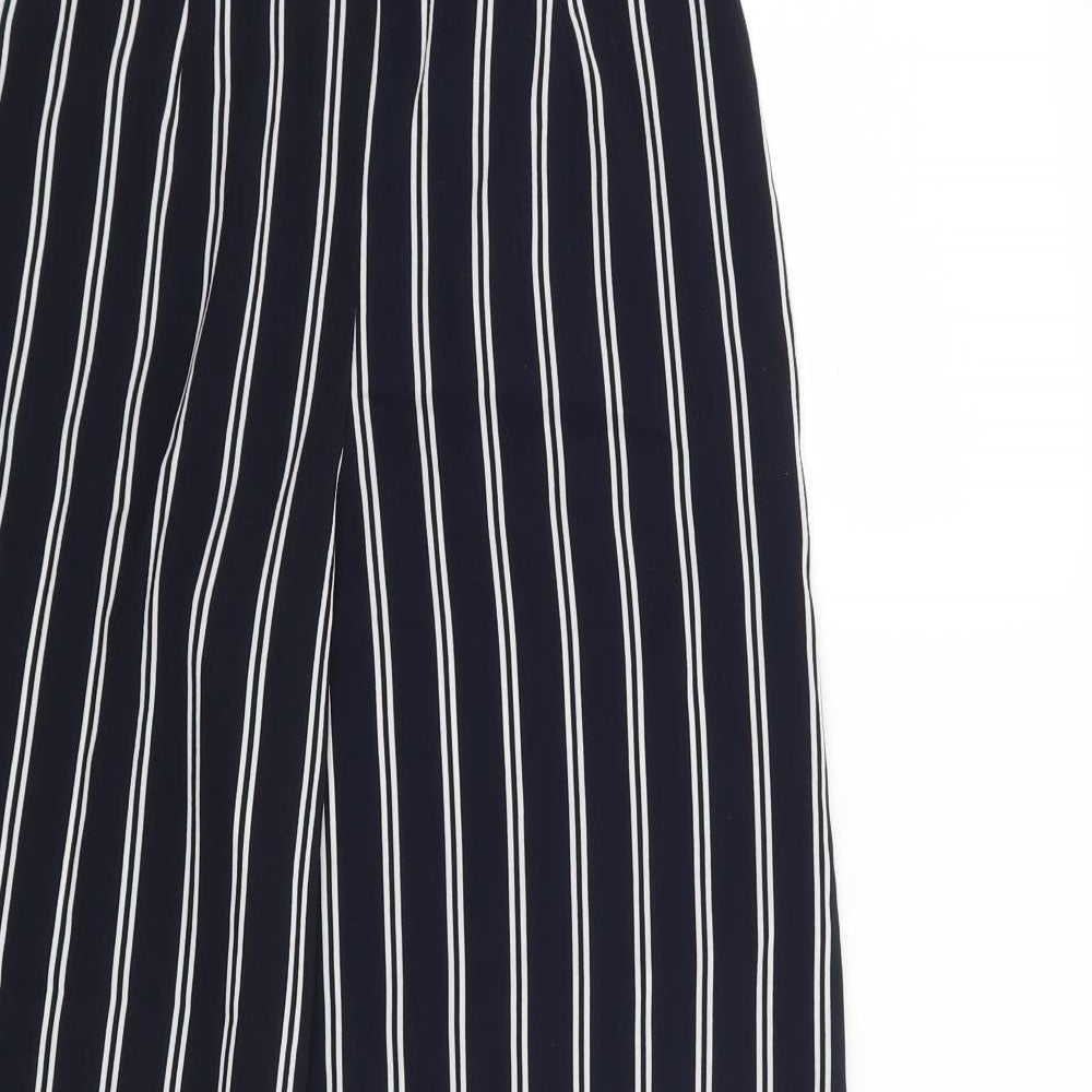 Bershka Womens Blue Striped  Trousers  Size 6 L23 in