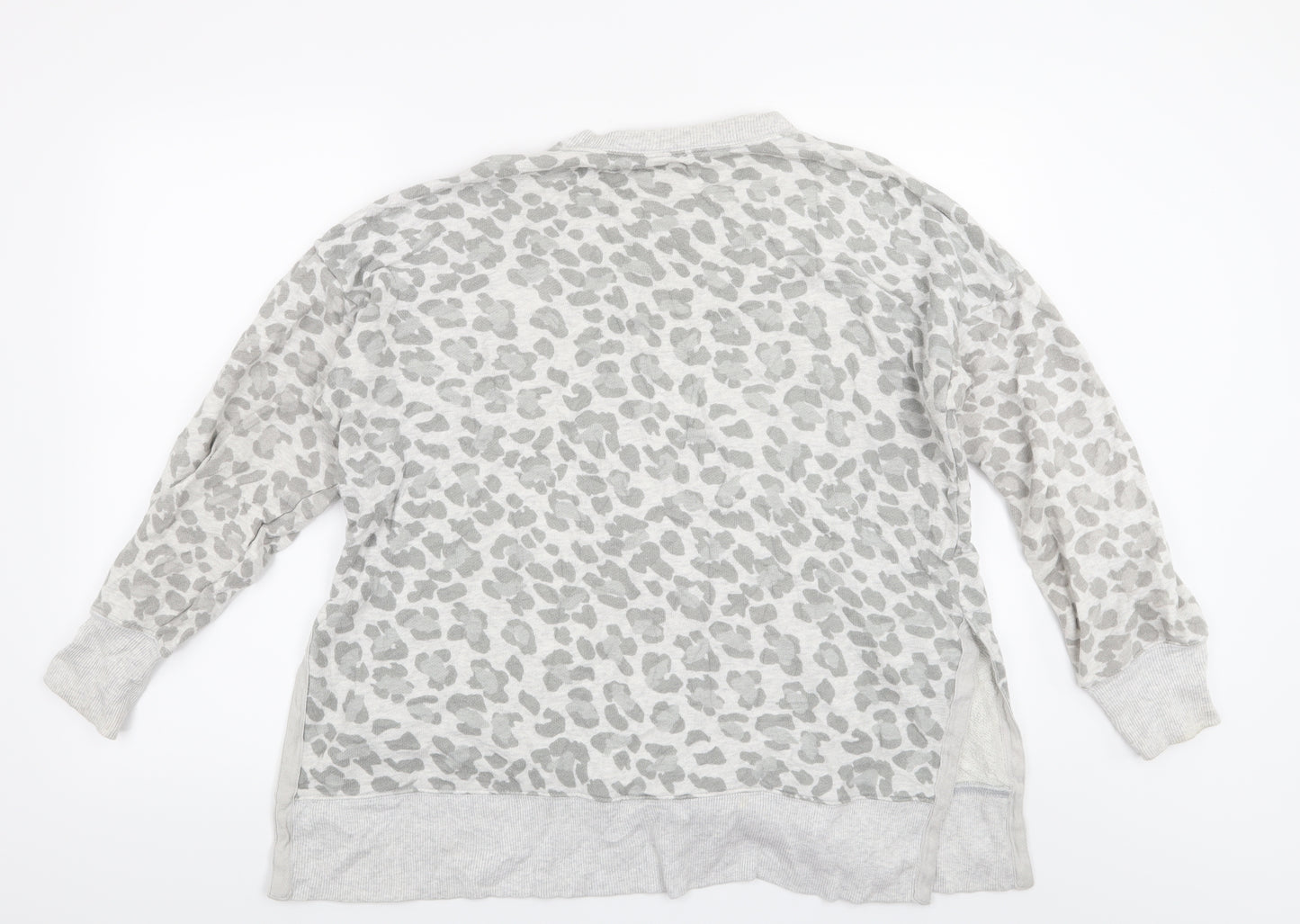 Preworn Womens Grey Animal Print  Pullover Sweatshirt Size M