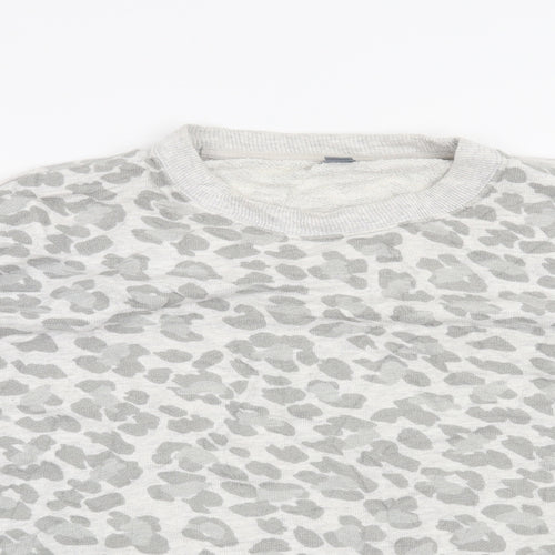 Preworn Womens Grey Animal Print  Pullover Sweatshirt Size M