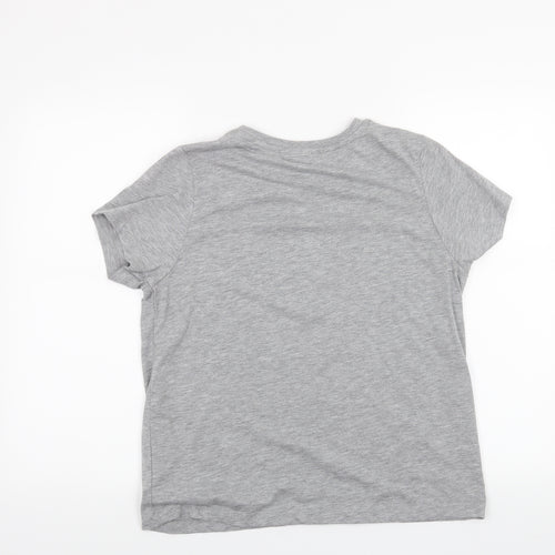 Primark Womens Grey   Basic T-Shirt Size 12  - Grumpy Cat I hope both teams lose