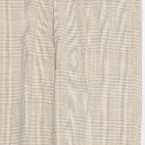 Plains & Prints Womens Beige Check  Trousers  Size XS L26 in