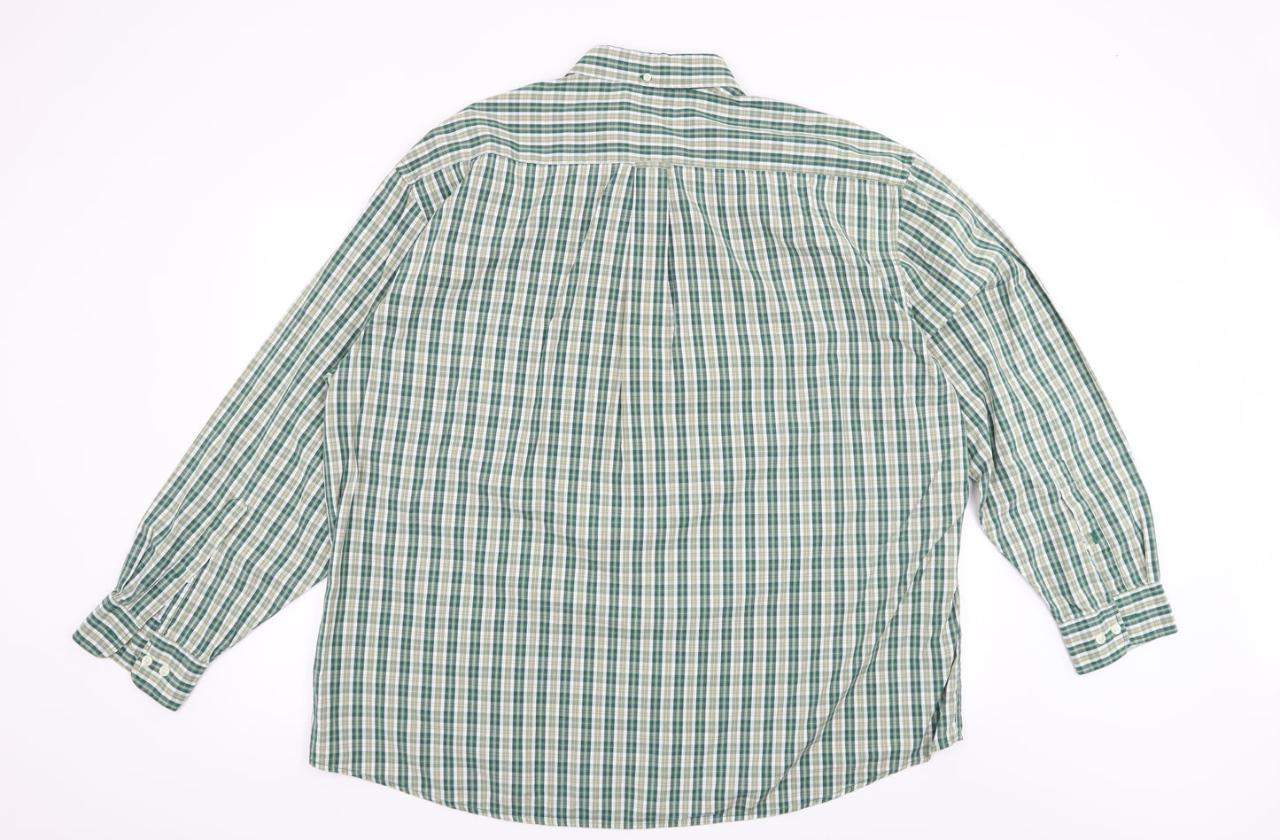Marks and Spencer Mens Green Check   Button-Up Size XL