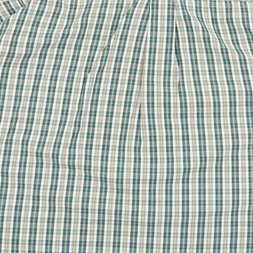 Marks and Spencer Mens Green Check   Button-Up Size XL