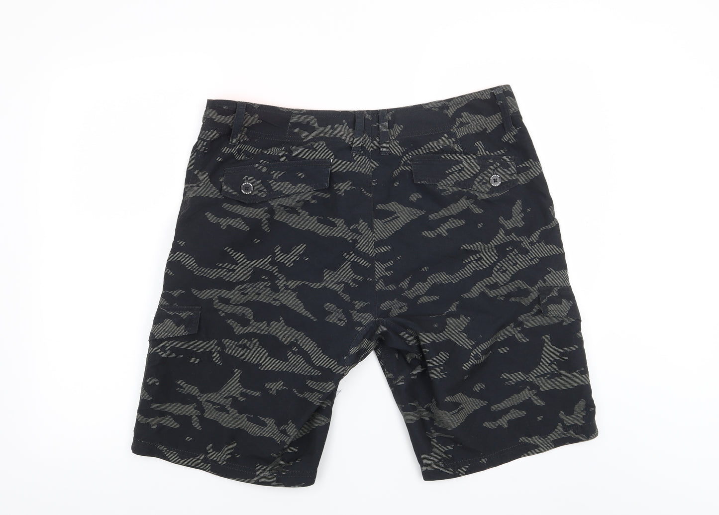 Oakley Mens Black Camouflage  Cargo Shorts Size 36 in