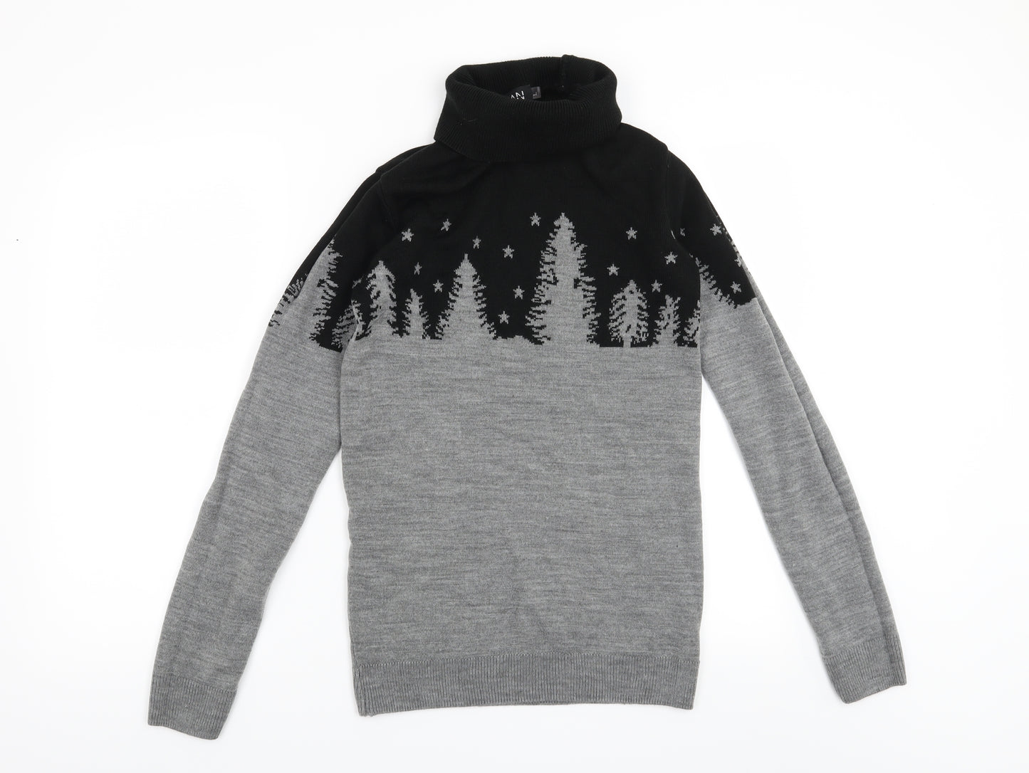 Boohoo Mens Grey   Pullover Jumper Size L