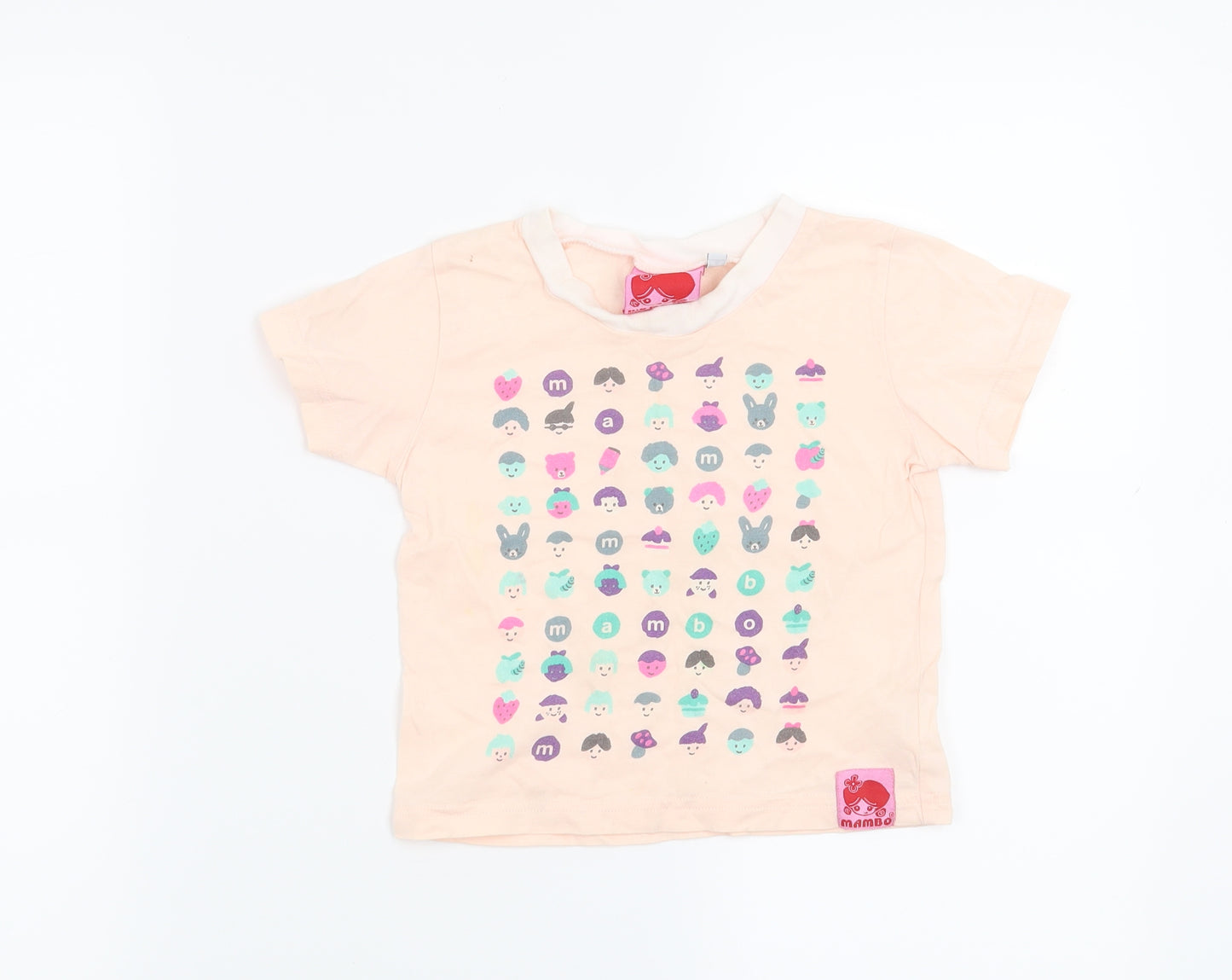 Mambo Girls Orange   Basic T-Shirt Size 4 Years