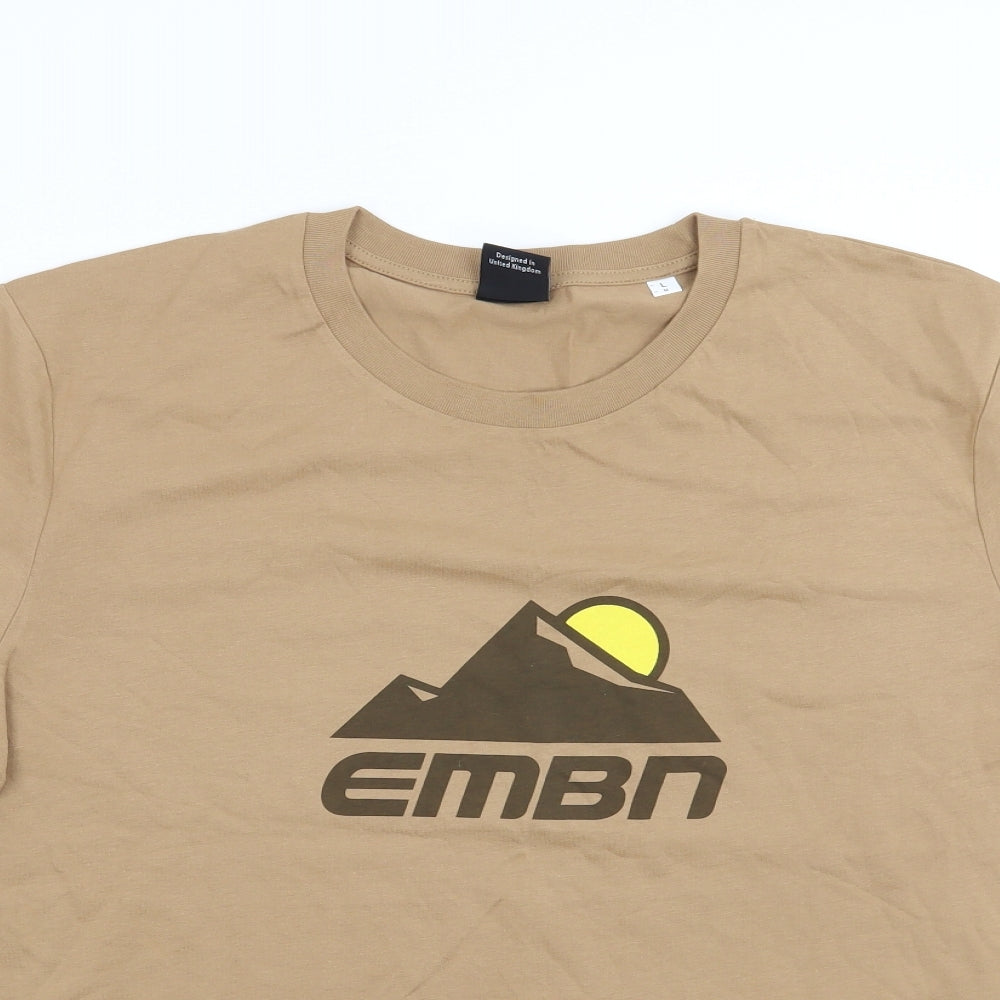 EMBN Mens Brown    T-Shirt Size L