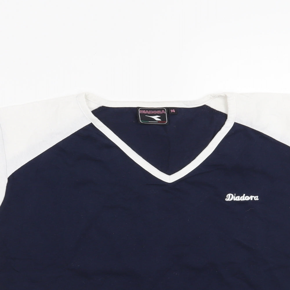 Diadora Womens Blue   Basic T-Shirt Size 14