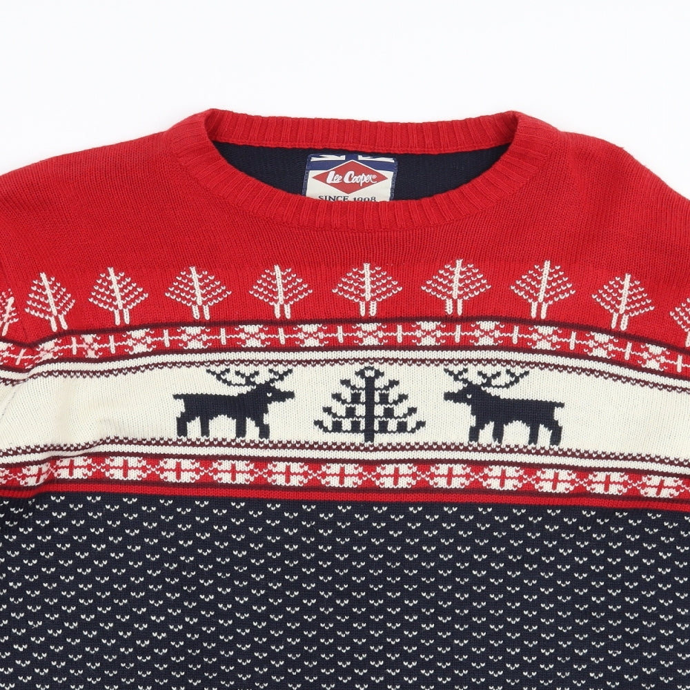 Lee Cooper Mens Blue   Pullover Jumper Size XL  - Christmas
