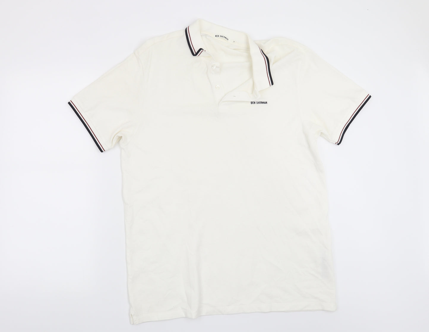 Ben Sherman Mens White    Polo Size 2XL