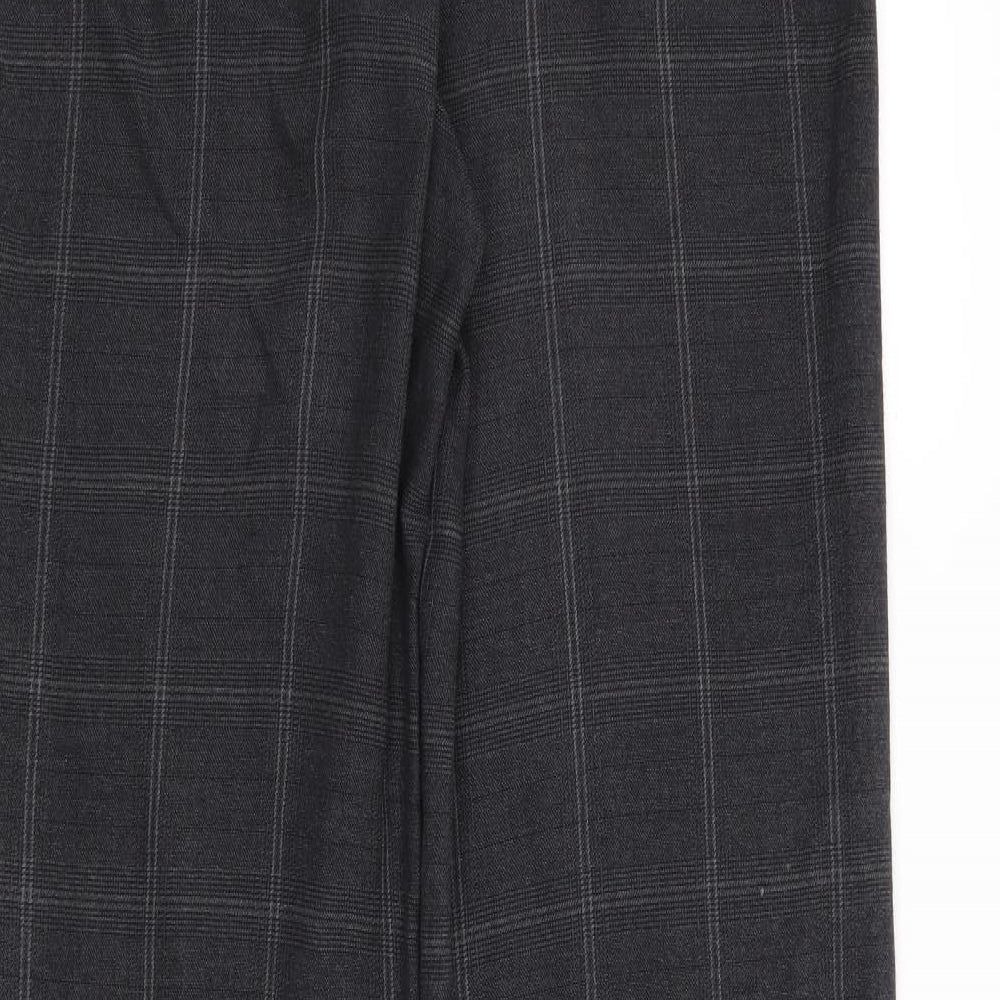 NEXT Womens Grey Check  Trousers  Size 8 L31 in