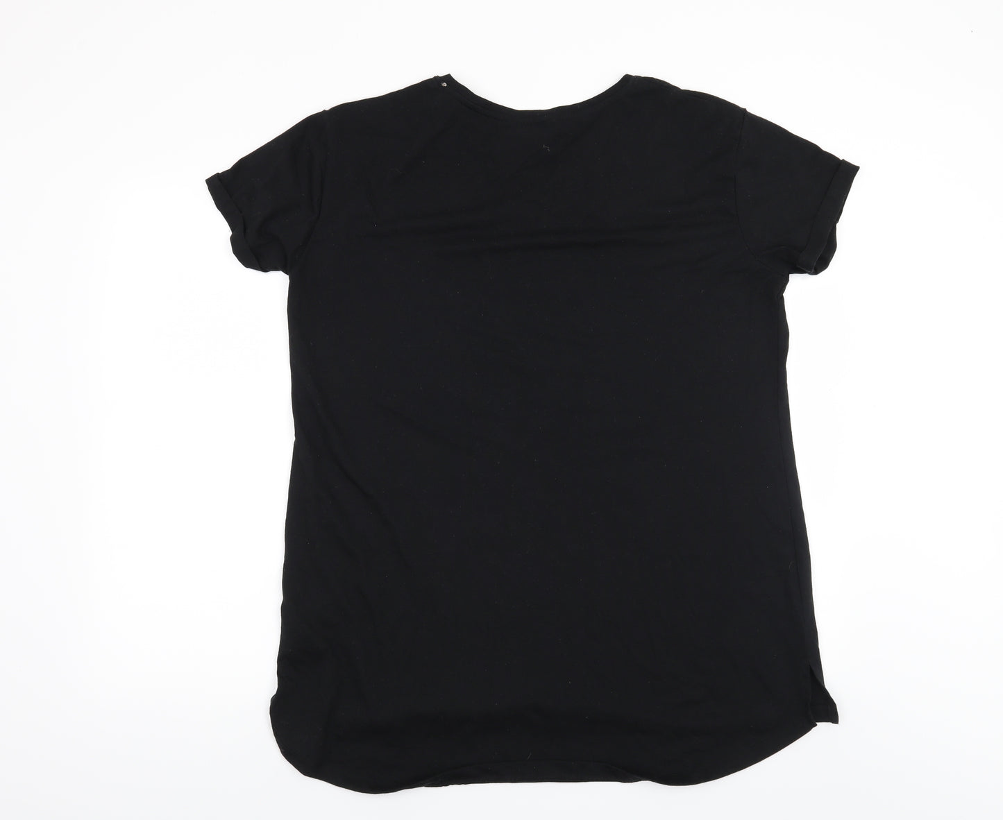 Yours Womens Black Animal Print  Basic T-Shirt Size 16  - Star