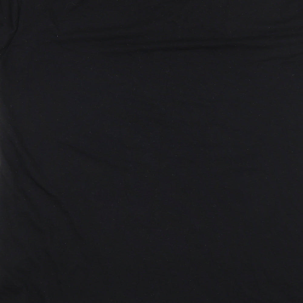 Yours Womens Black Animal Print  Basic T-Shirt Size 16  - Star