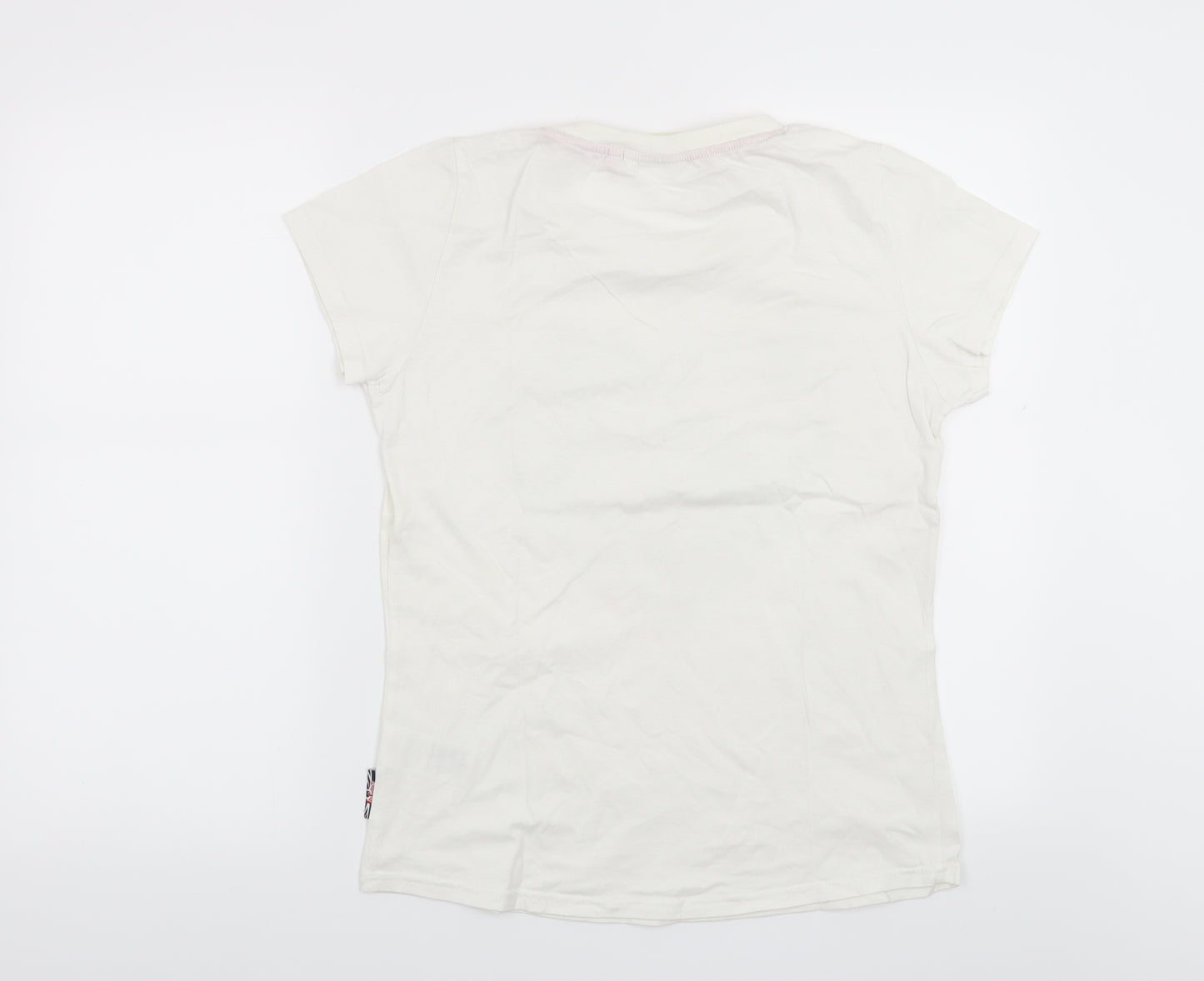 Lee Cooper Womens White   Basic T-Shirt Size 14