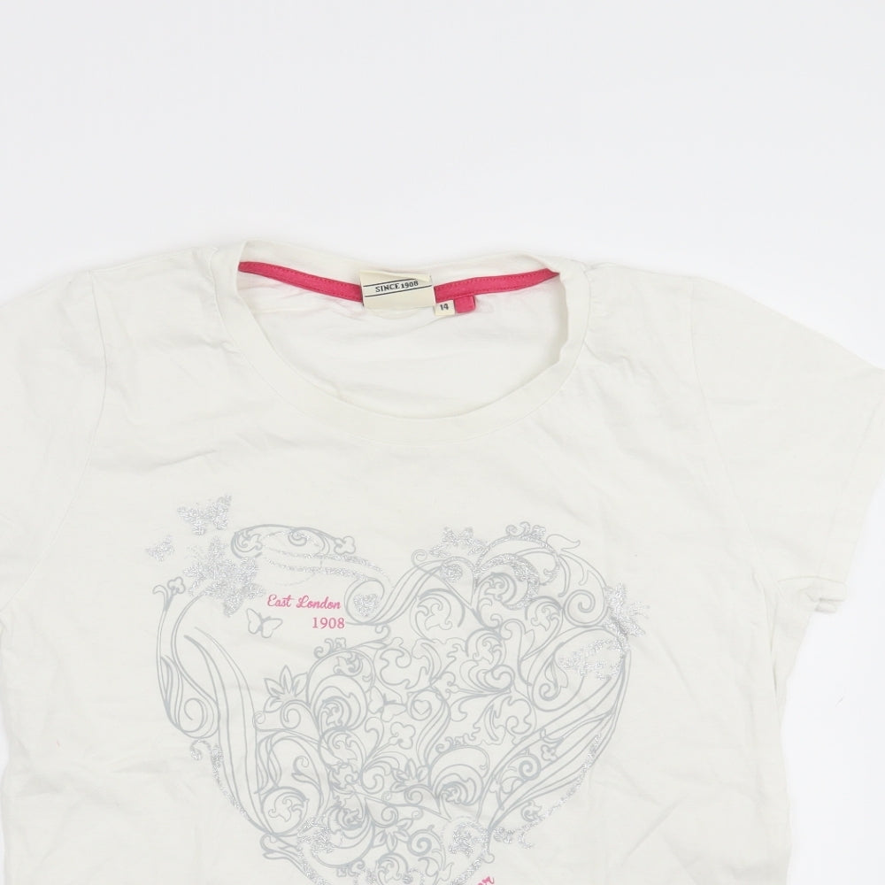 Lee Cooper Womens White   Basic T-Shirt Size 14