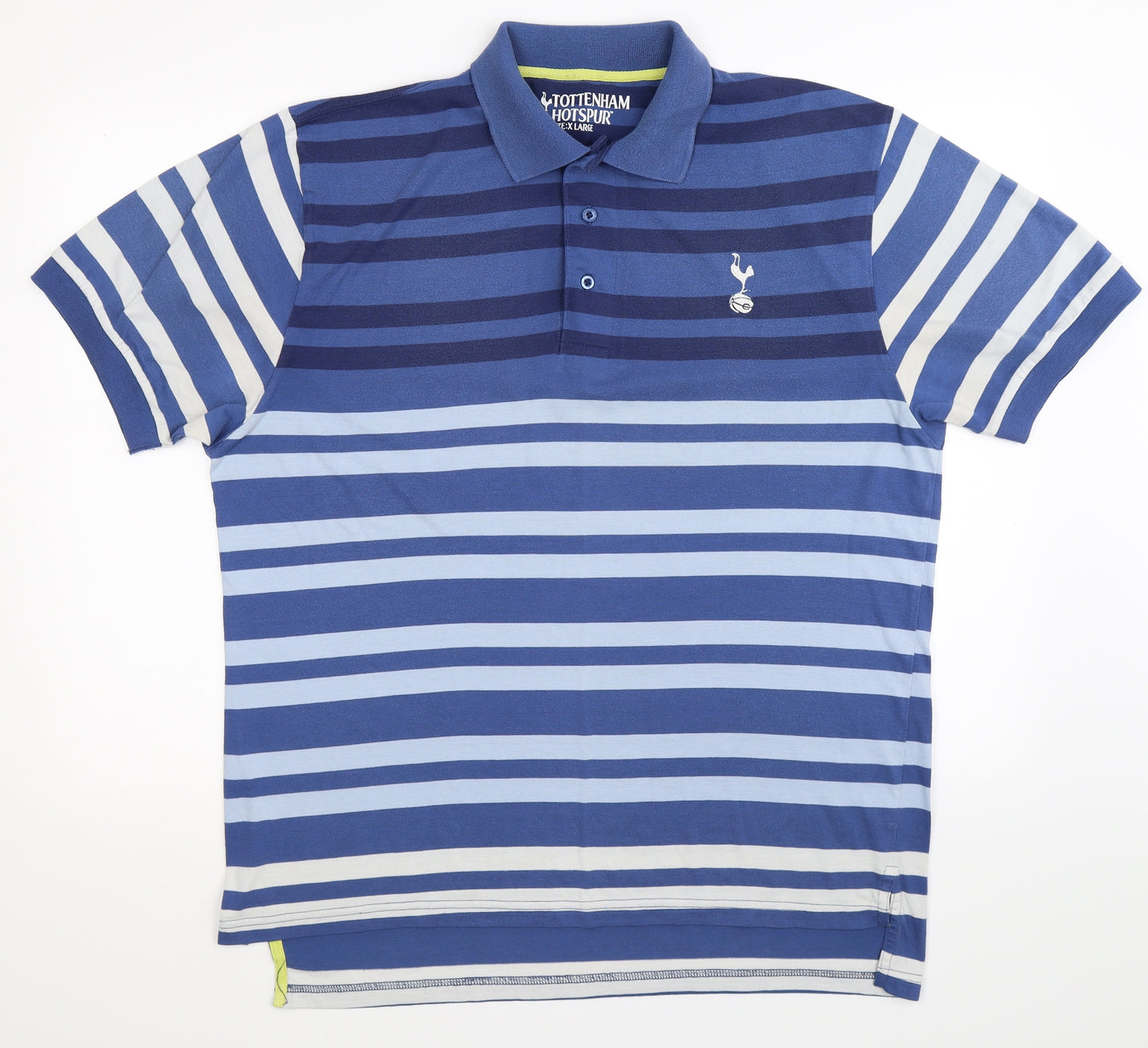 Tottenham Hotspur F.C. Mens Blue Striped   Polo Size XL