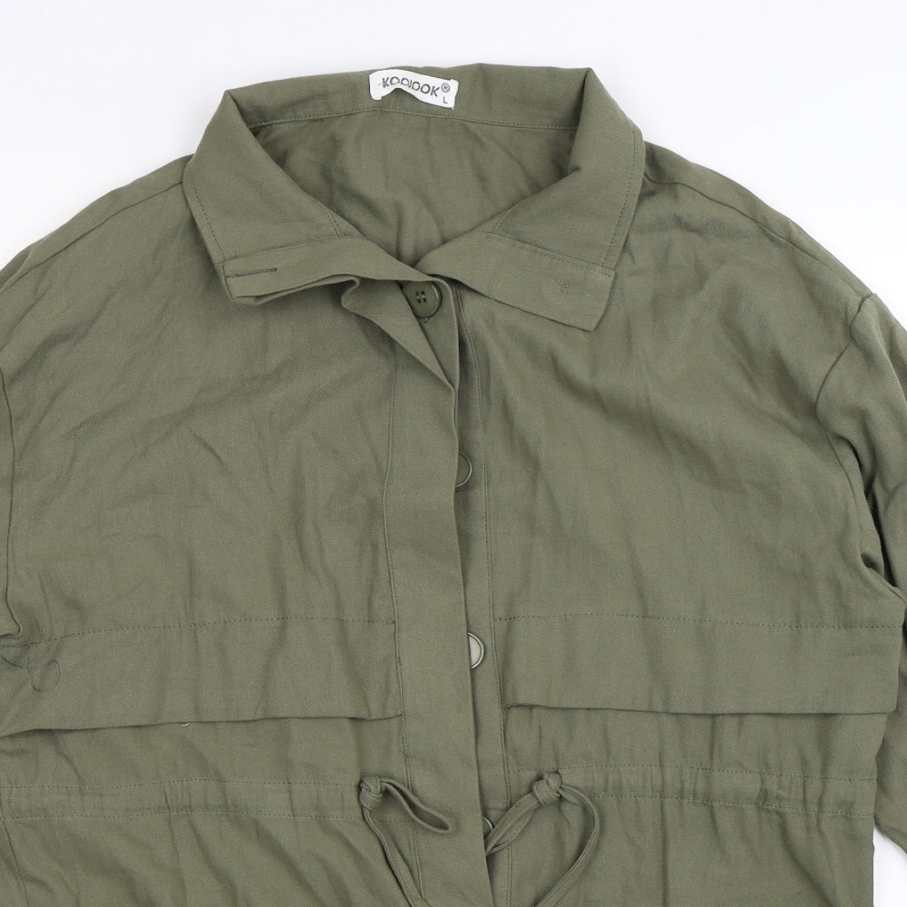 Kooiook Womens Green   Jacket  Size L