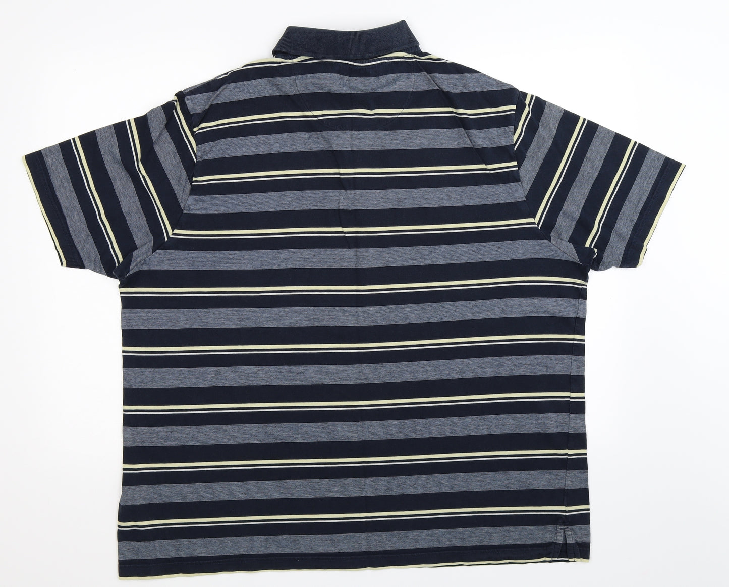 Blue Harbour Mens Blue Striped   Polo Size 2XL