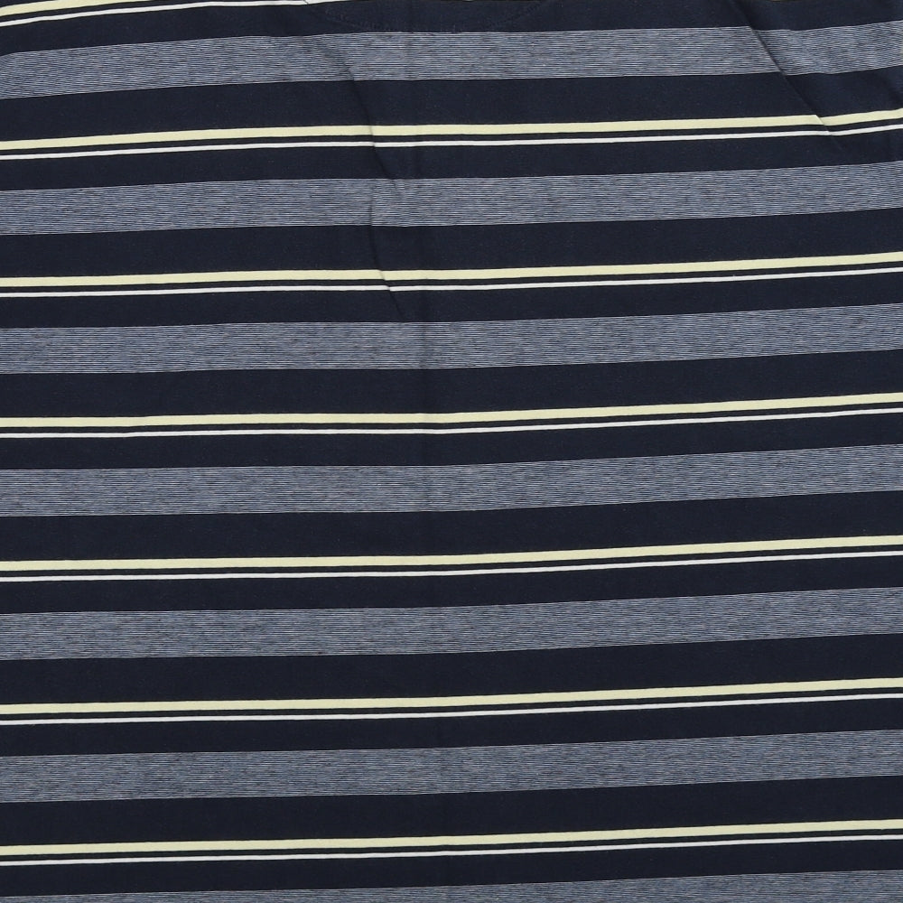 Blue Harbour Mens Blue Striped   Polo Size 2XL