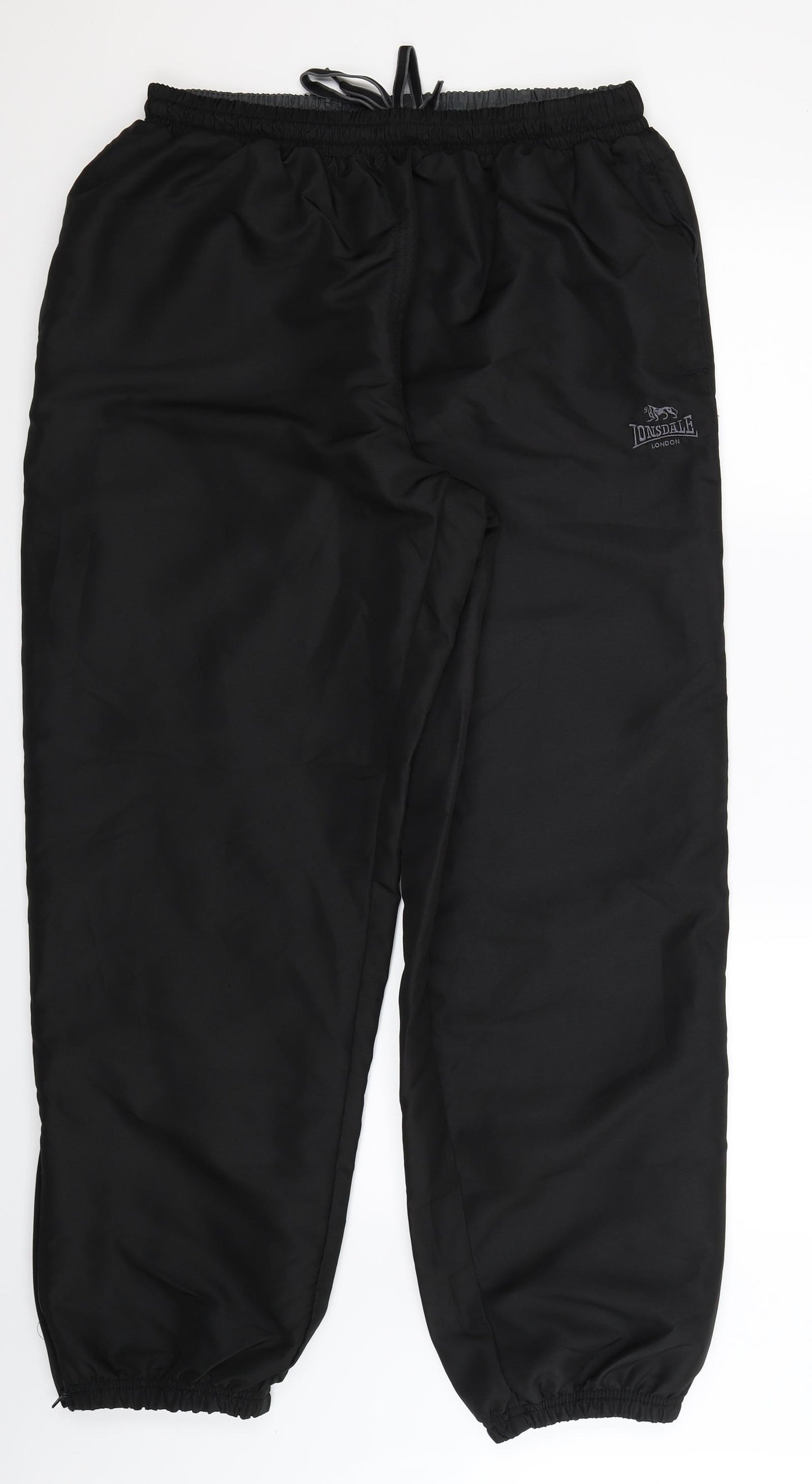 Lonsdale Mens Black   Track Pants Trousers Size 2XL L31 in