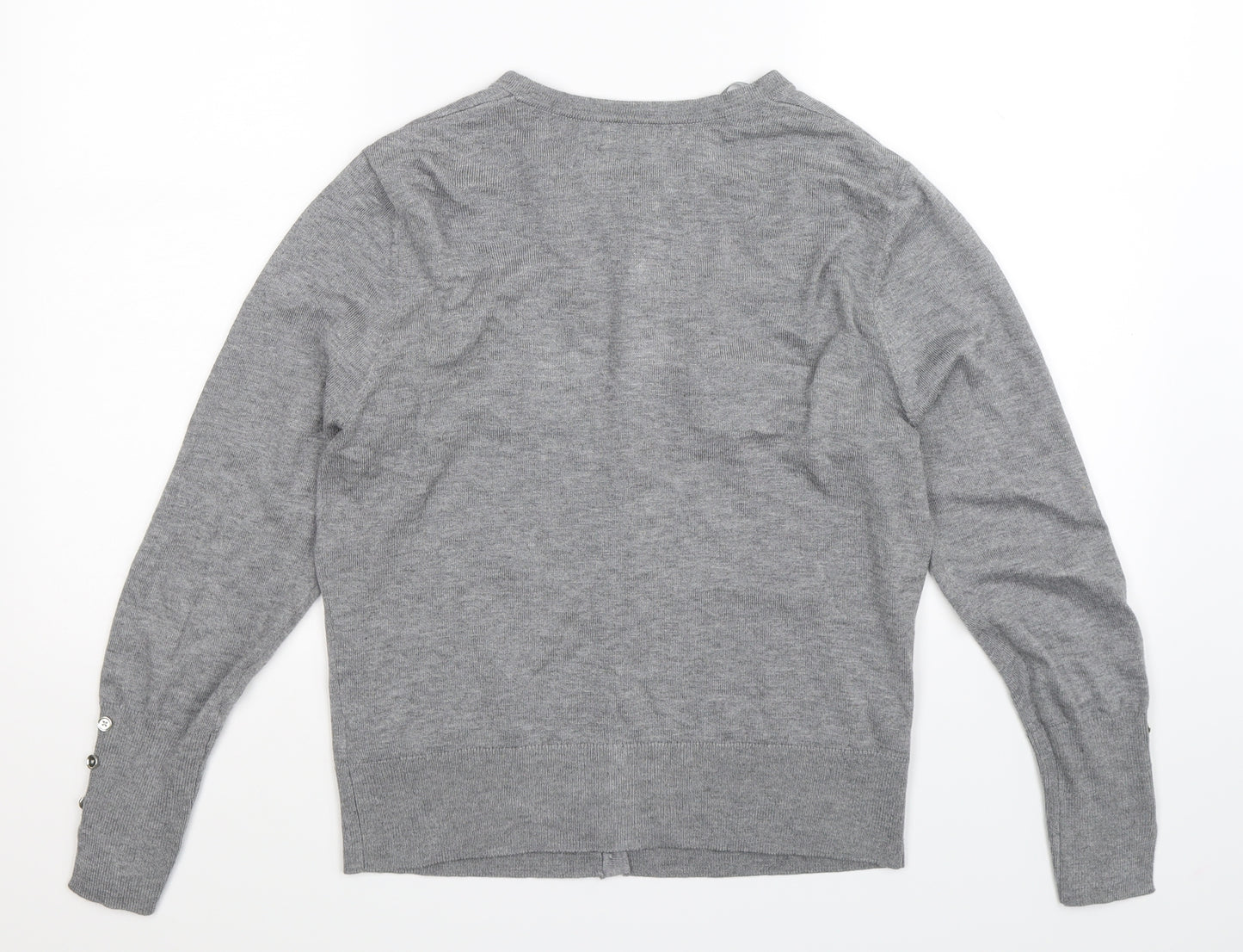 Primark Womens Grey  Knit Cardigan Jumper Size 14