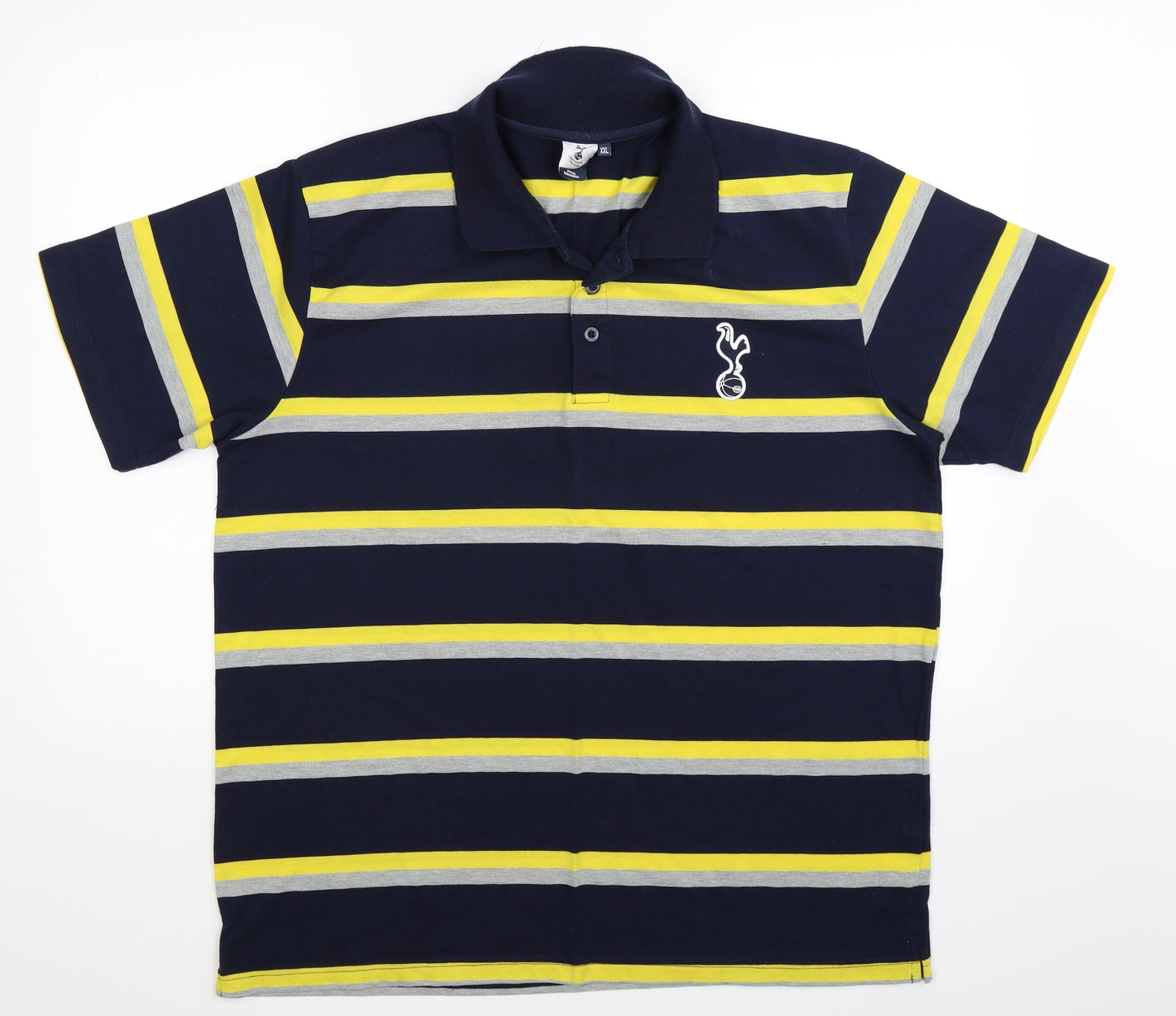 Tottenham Hotspur F.C. Mens Blue Striped   Polo Size 2XL