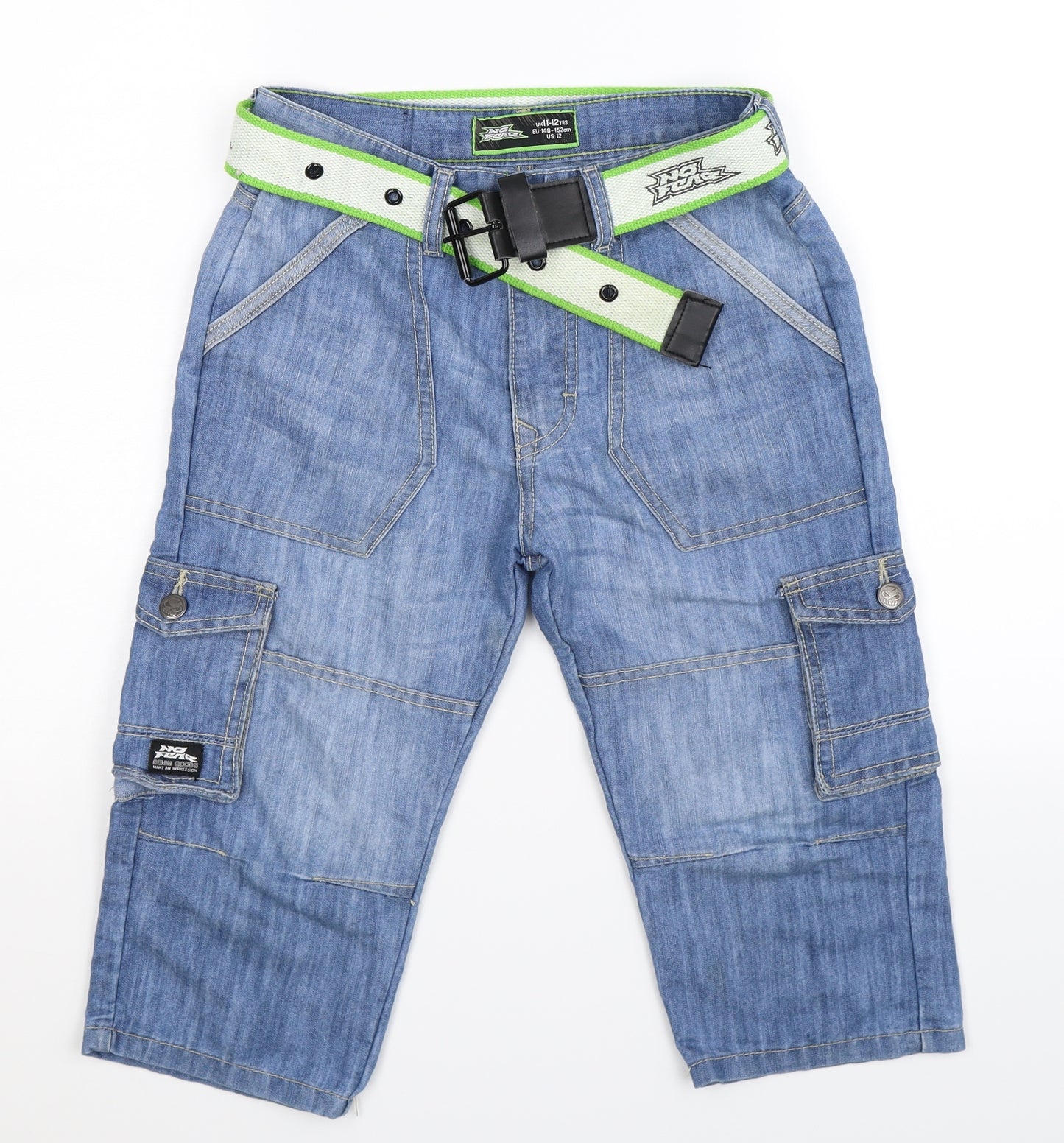 No Fear Boys Blue  Denim Cropped Jeans Size 11-12 Years