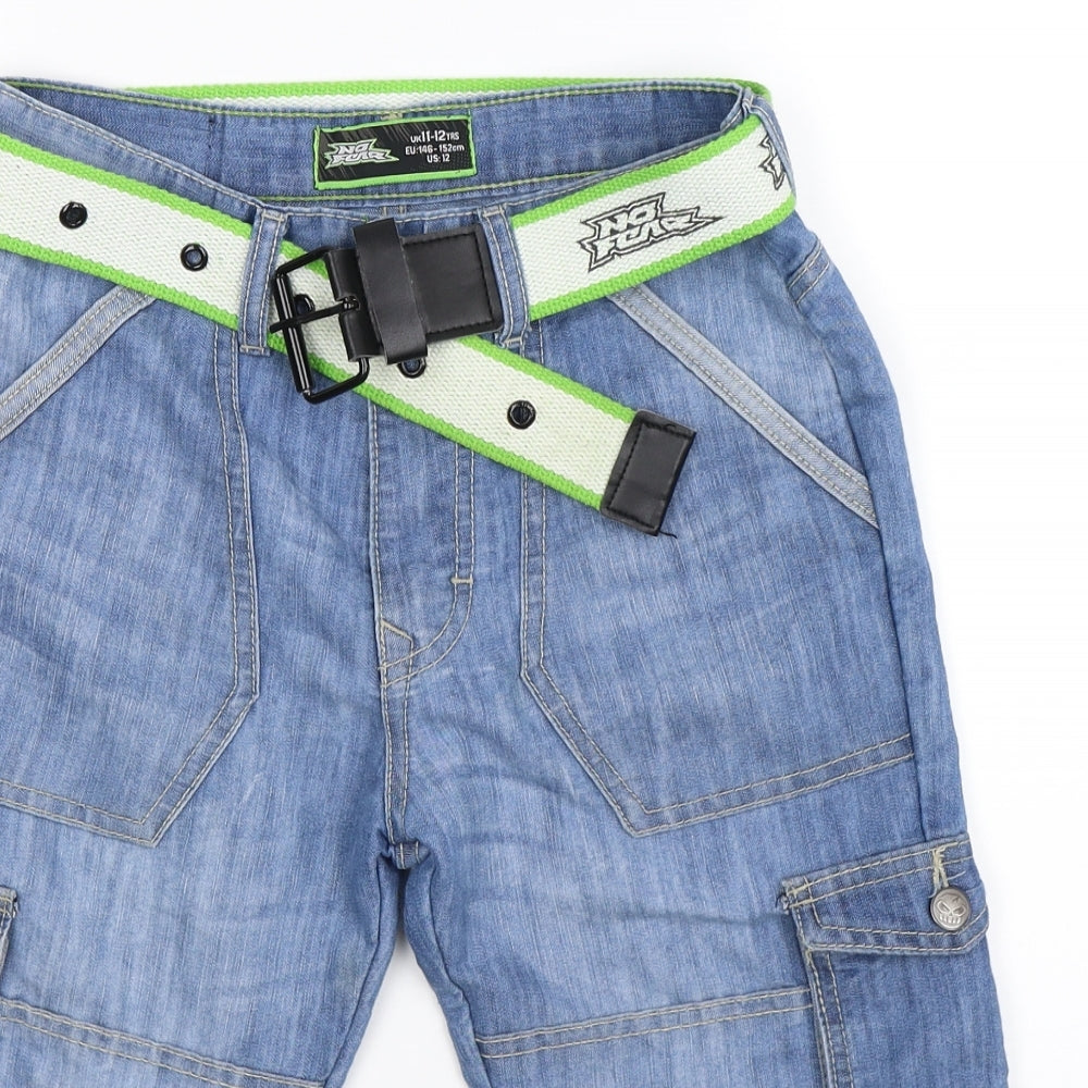No Fear Boys Blue  Denim Cropped Jeans Size 11-12 Years