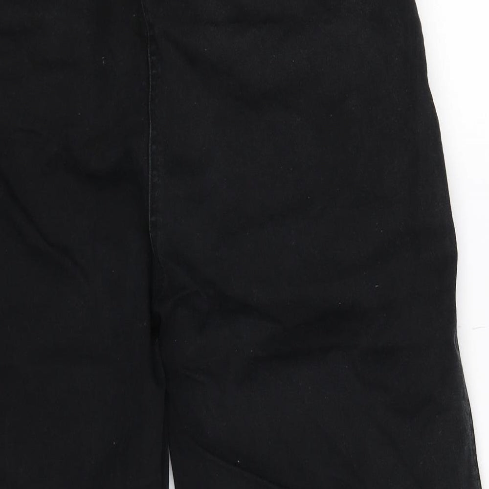 DASH Womens Black  Denim Bermuda Shorts Size 12