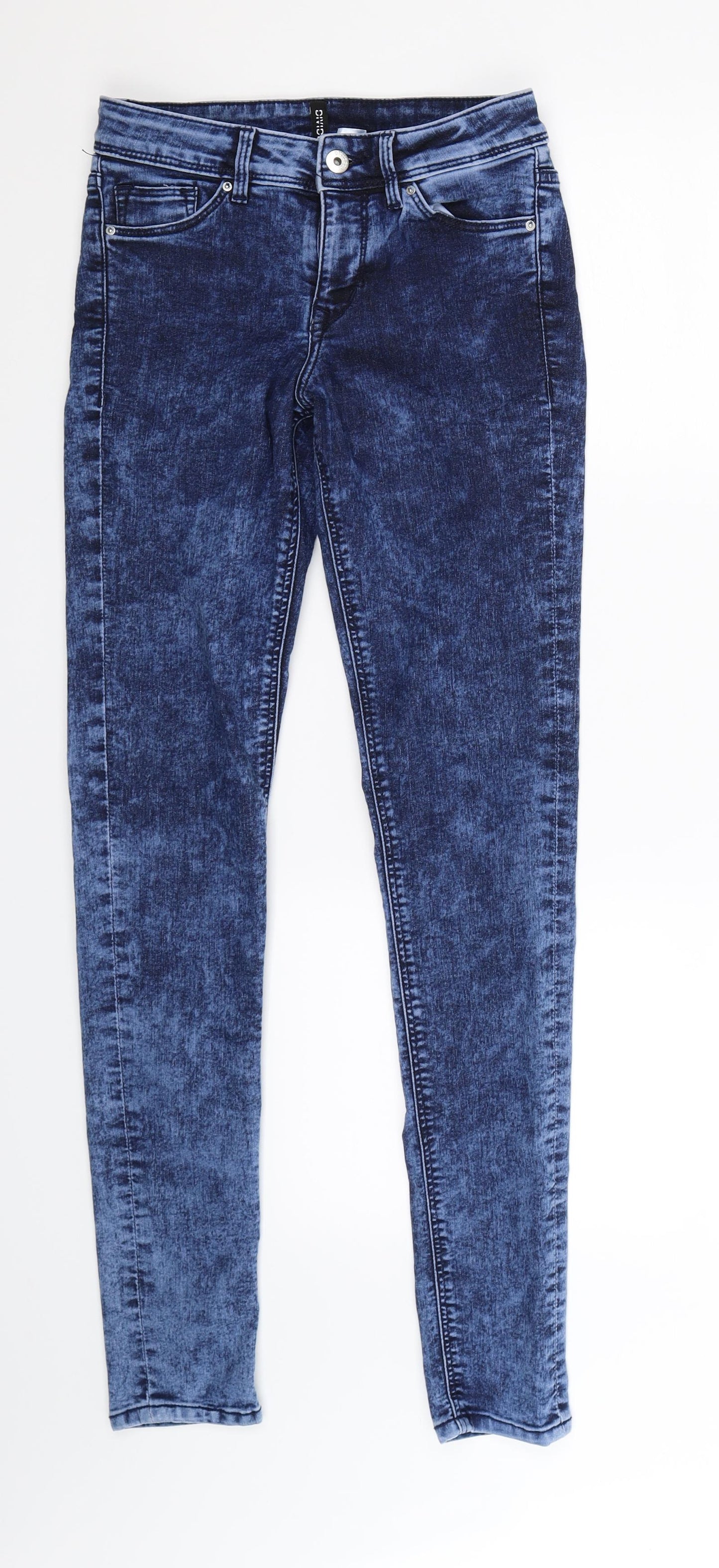 Divided Womens Blue  Denim Skinny Jeans Size 10 L31 in