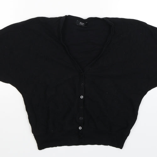 F&F Womens Black  Knit Cardigan Jumper Size 10
