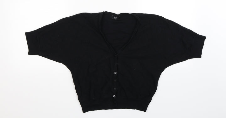 F&F Womens Black  Knit Cardigan Jumper Size 10