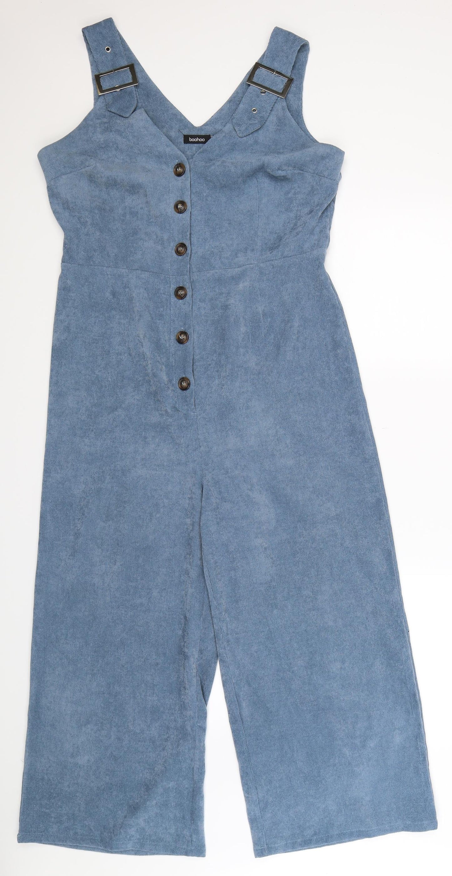 Boohoo Womens Blue   Jumpsuit One-Piece Size 12 L24 in