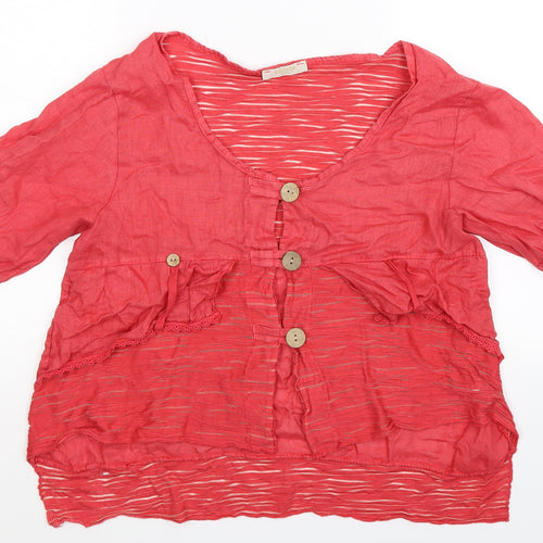 Colette Womens Red   Jacket Blazer Size 12