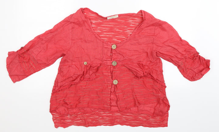 Colette Womens Red   Jacket Blazer Size 12