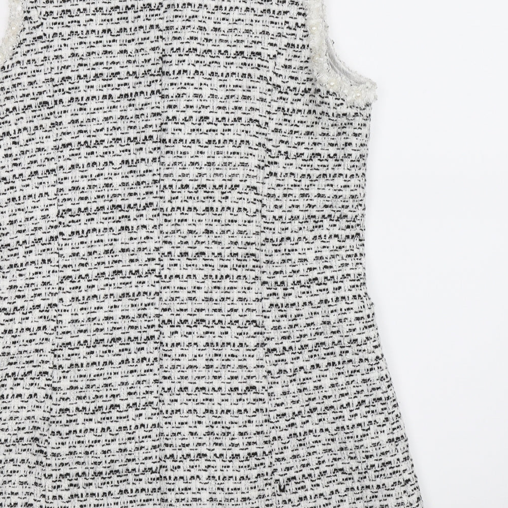 voyelles Womens White   Gilet Coat Size L