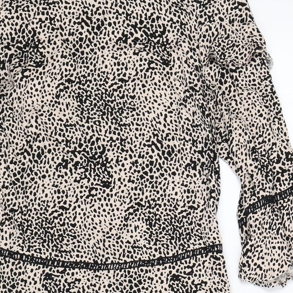 Oasis Womens Multicoloured Animal Print  Fit & Flare  Size 12