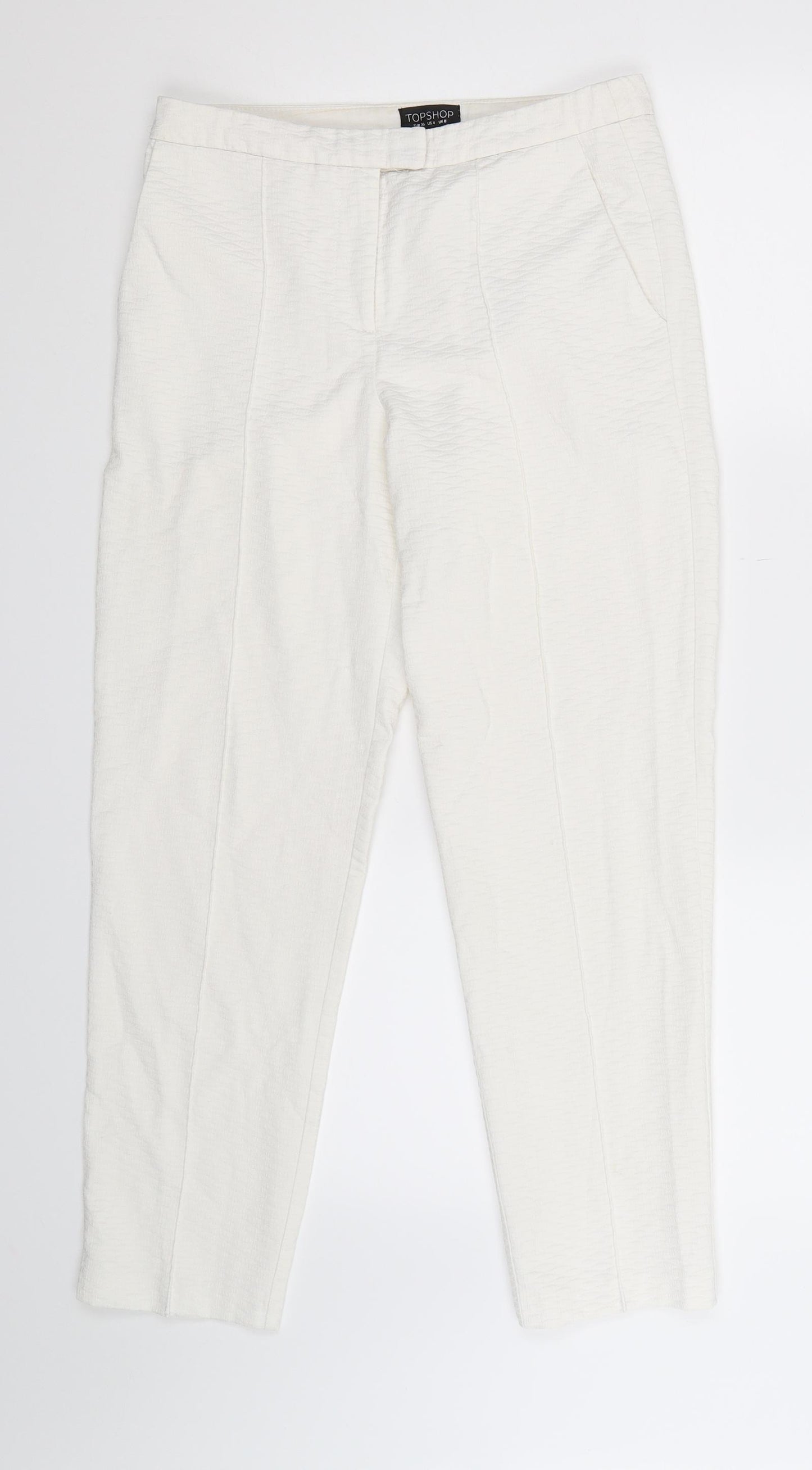 Topshop Womens White   Trousers  Size 8 L26 in
