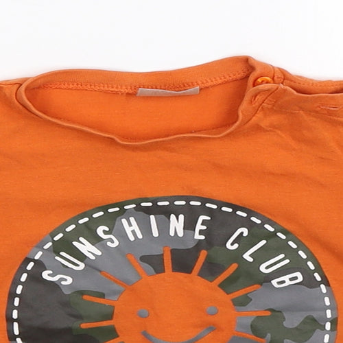 F&F Baby Orange   Pullover T-Shirt Size 12-18 Months