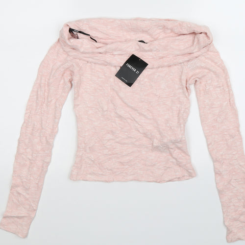 FOREVER 21 Womens Pink  Knit Pullover Jumper Size S