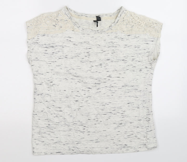 Cynthia Rowley Womens White Basic T-Shirt Size S