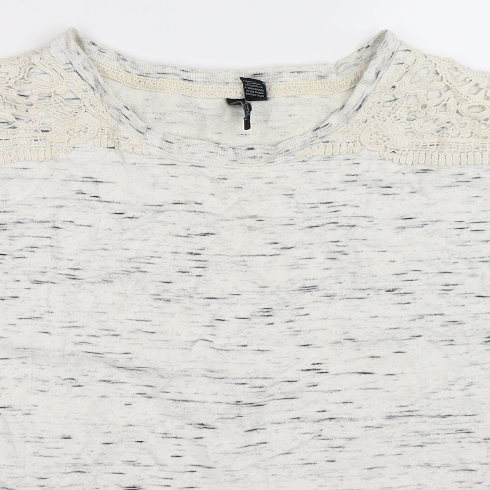 Cynthia Rowley Womens White   Basic T-Shirt Size S