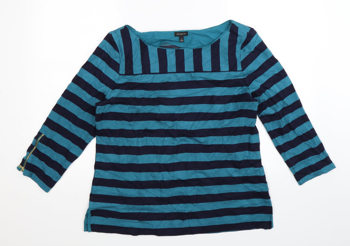 Talbots Womens Multicoloured Striped  Pullover Sweatshirt Size L