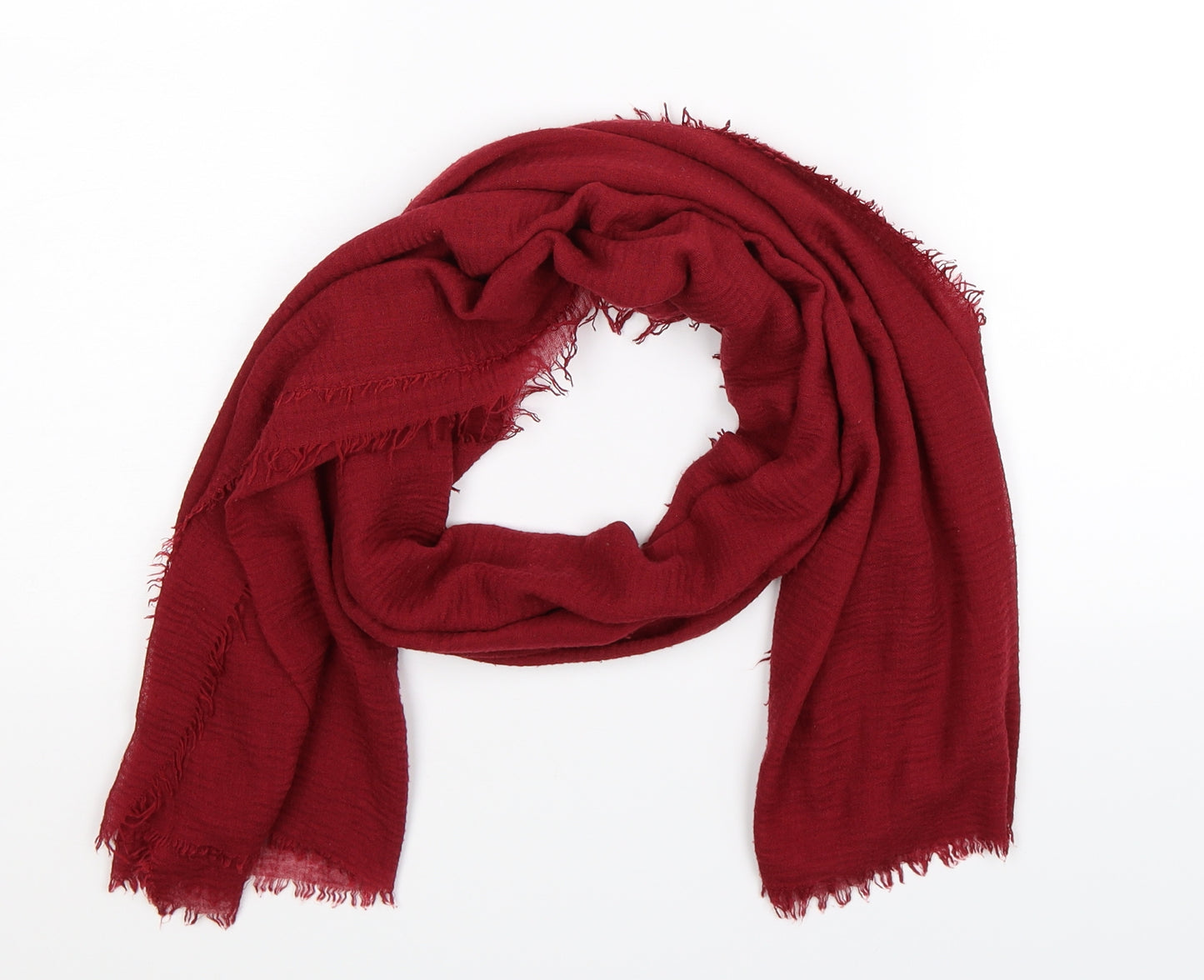 Preworn Womens Red  Knit  Scarf