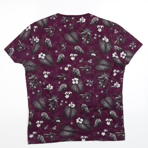 Ted Baker Mens Purple Floral   T-Shirt Size M