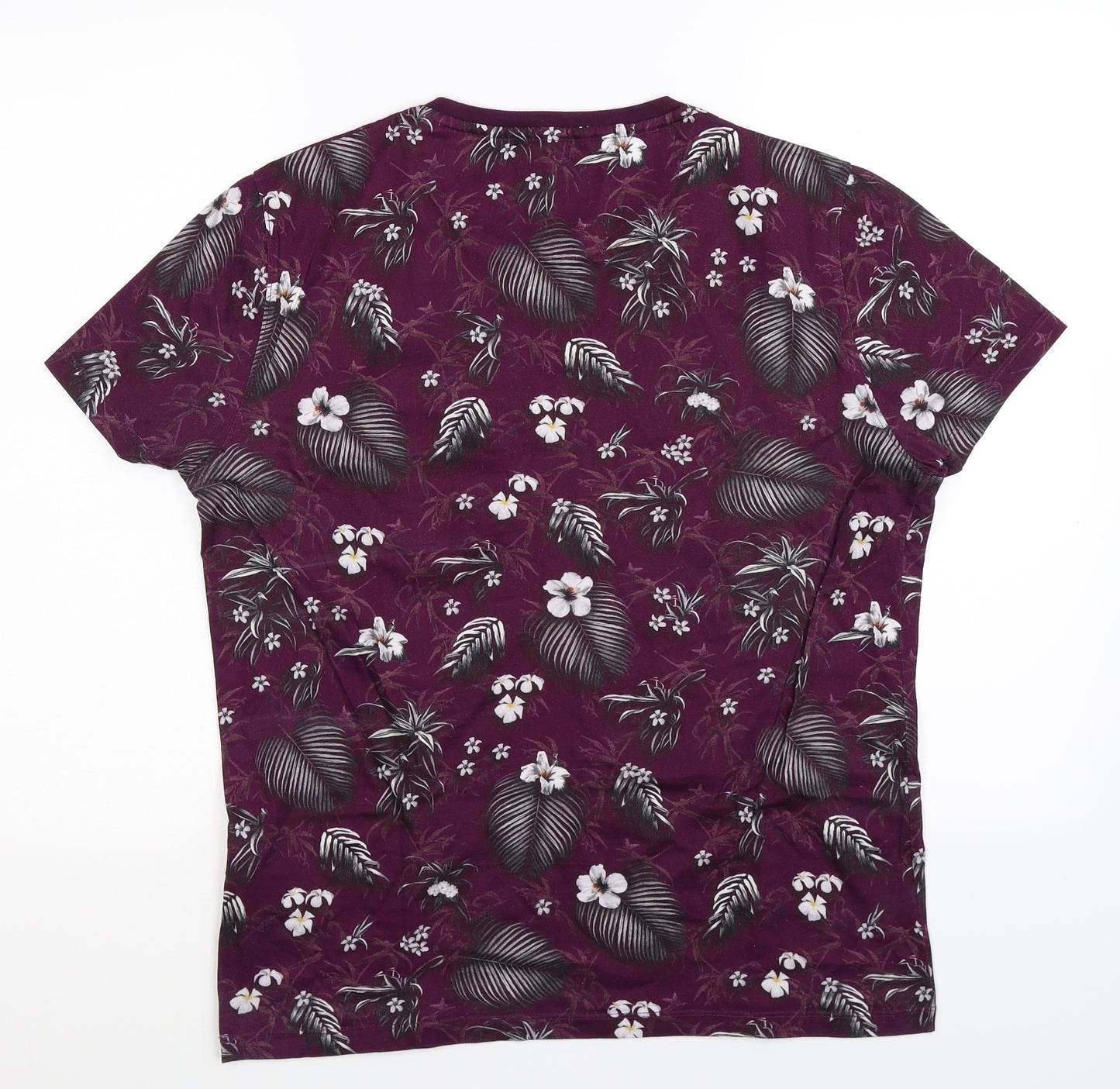 Ted Baker Mens Purple Floral   T-Shirt Size M
