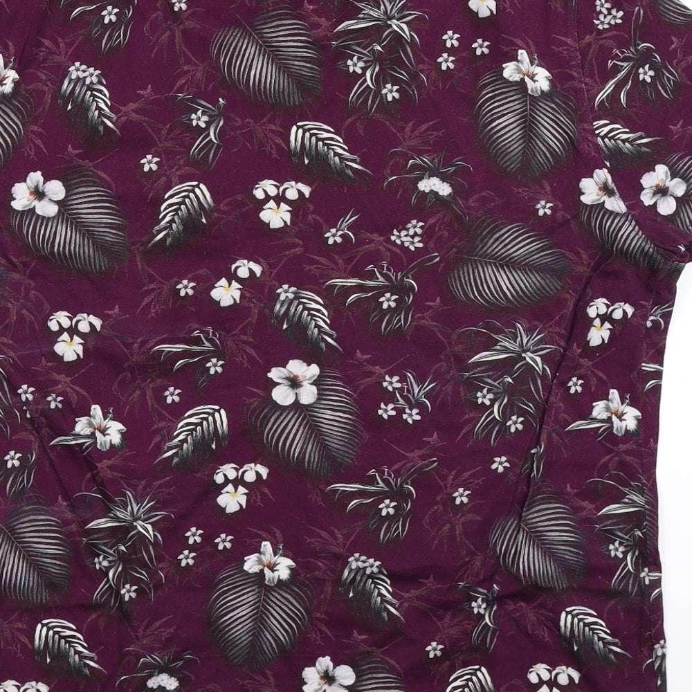 Ted Baker Mens Purple Floral   T-Shirt Size M
