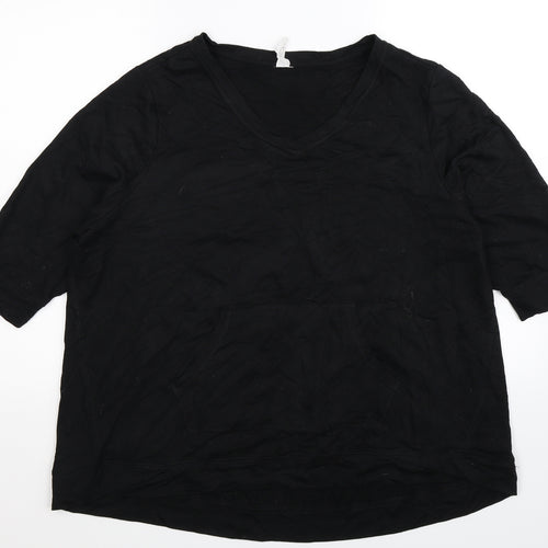 Preworn Womens Black   Pullover Sweatshirt Size 20