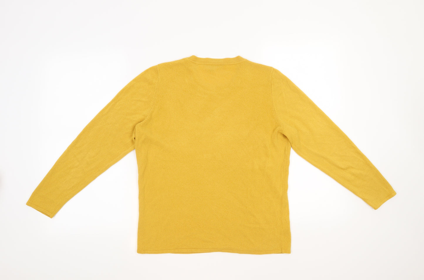 Love knitwear Womens Yellow   Pullover Jumper Size 14