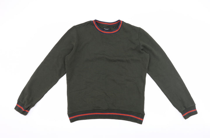 Brave Soul Mens Green Pullover Jumper Size S